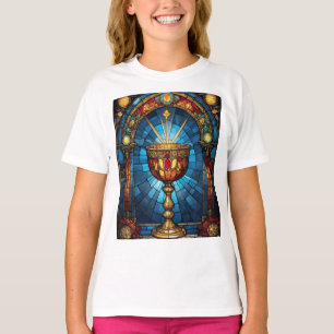 Camiseta Vidro manchado do Santo Graal católico