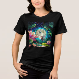 Camiseta Vidro Pintado Pequena Fada Com Libélula