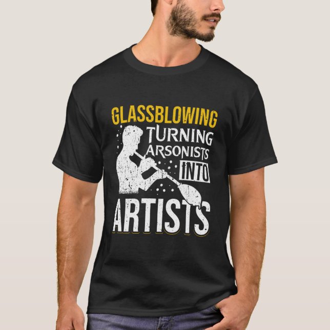 Camiseta Vidro Transformando Arsonistas Em Glassmaking (Frente)