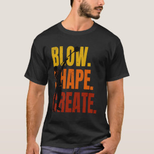Camiseta Vidro Vidro Vidro Soprando Artista Flor Forma Cret