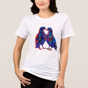 Camiseta Vidros Coloridos - Pássaro Néon