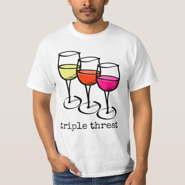 Camiseta Vidros de Cartografia Vinhos Tripla Ameaça Magras (Frente)