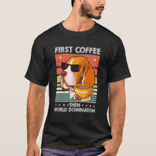 Camiseta Vidros-de-vidro-do-mar Vinta-do-café