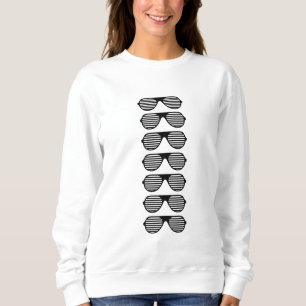 Camiseta Vidros negros casuais, blusas