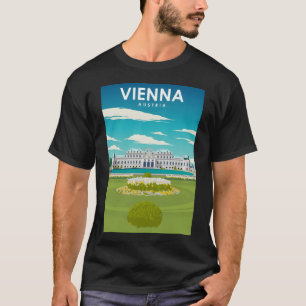 Camiseta Viena Áustria Vintage Poster de viagens Retroativo