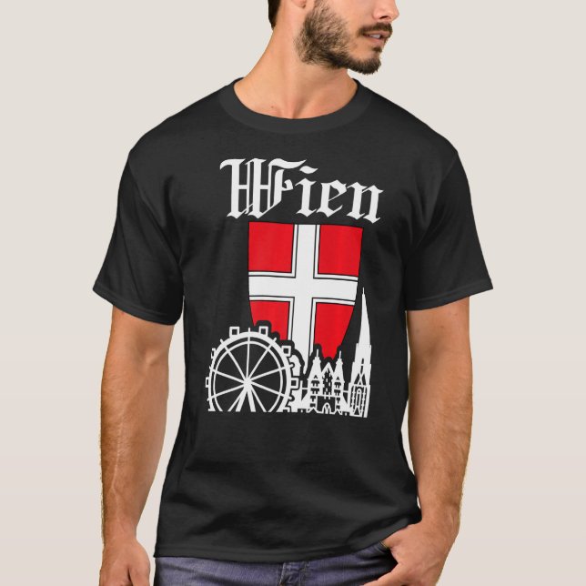 Camiseta Viena Skyline Áustria Ferris Wheel Prater Stephan (Frente)