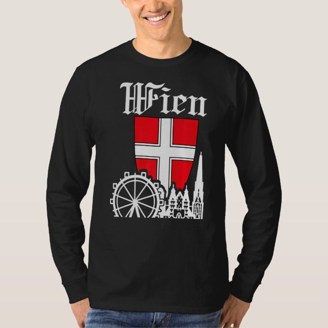 Camiseta Viena Skyline Áustria Ferris Wheel Prater Stephan (Frente)