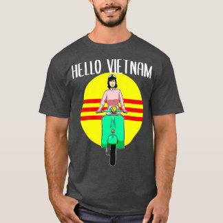 Camiseta Viet Vietnamita Vietnam Motorbike Hello Ao Dai Bik