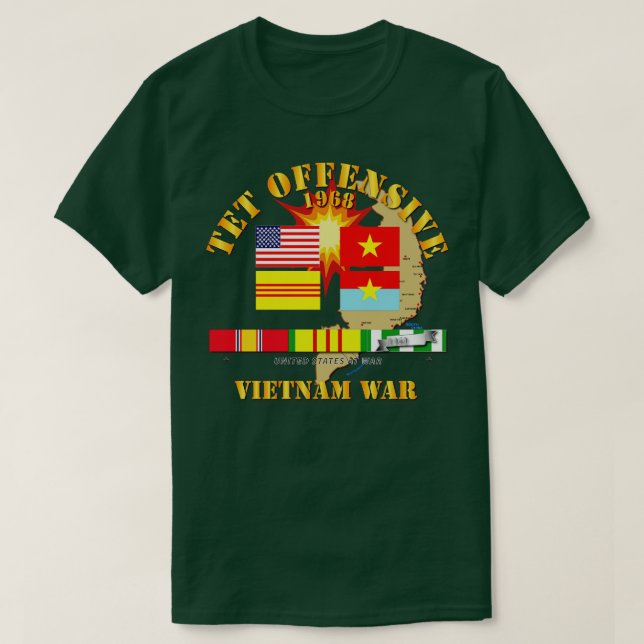 Camiseta Vietnã 1968 Tet Offensive (Frente do Design)