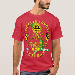Camiseta Vietnã Combate Cavalaria Veterana c 1rua Bn 5 Cav