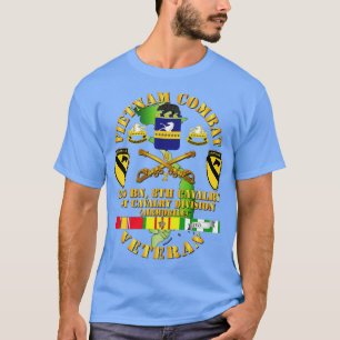 Camiseta Vietnã Combate Cavalaria Veterana com 2Bn 8º Cav C