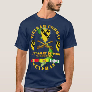 Camiseta Vietnã Combate Veteran com 1rua Cav DUI