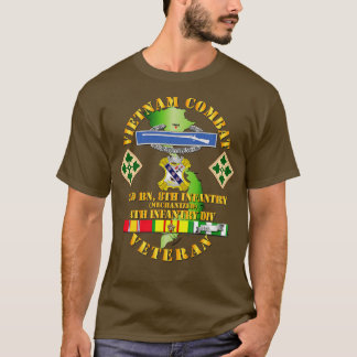 Camiseta Vietnã Combate Veterano com segundo Bn 8th Inf M