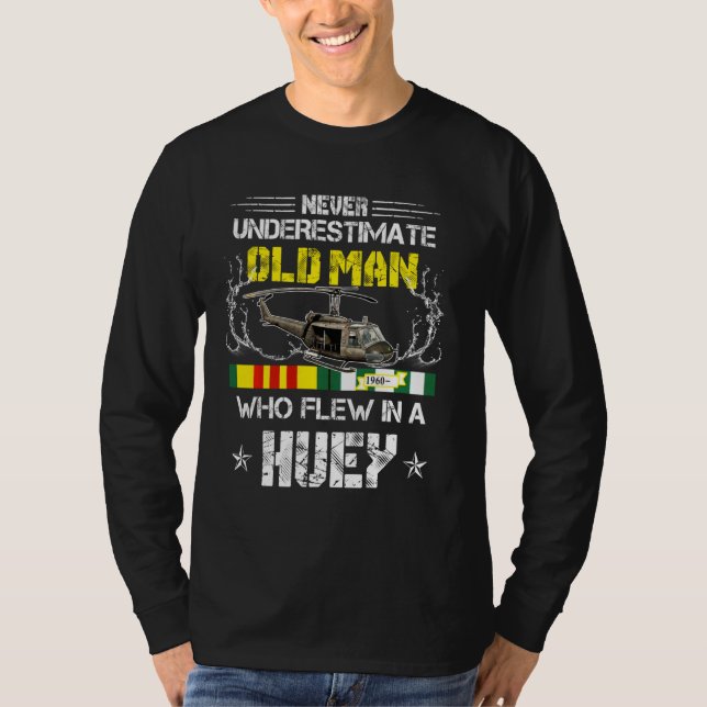 Camiseta Vietnã Vet Uh 1 Helicóptero Huey (Frente)