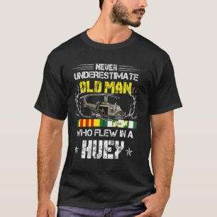 Camiseta Vietnã Vet Uh 1 Helicóptero Huey