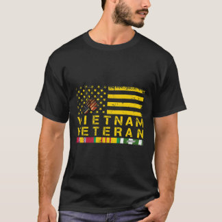 Camiseta Vietnã Veterana Distressa Bandeira Americana 178