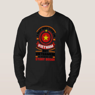 Camiseta Vietnã Vietnamita Bandeira do Vietnã Cota Premium