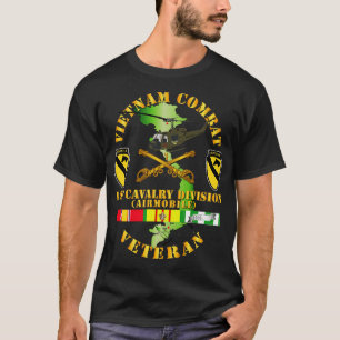 Camiseta Vietnam Combat Cavalry Veteran w 1 rua Cavalaria D