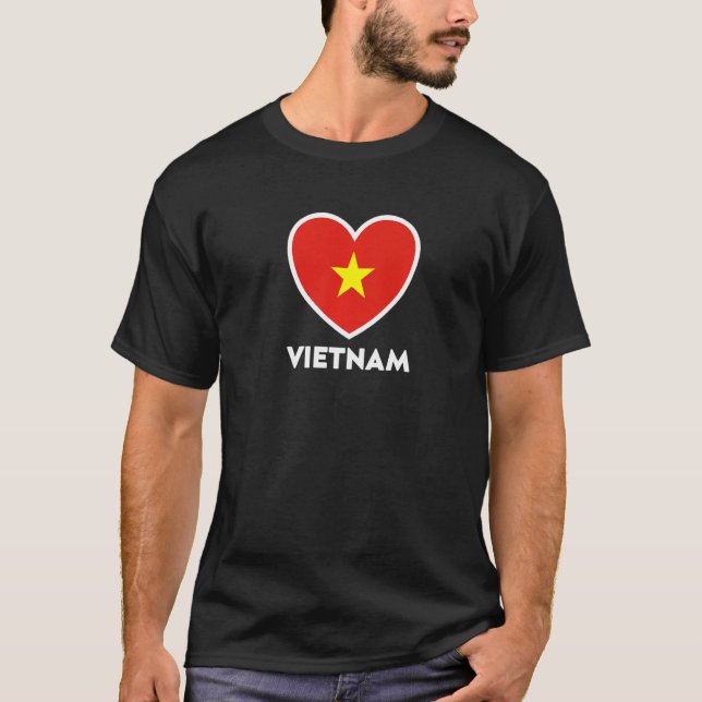 Camiseta Vietnam Flag Heart (Frente)