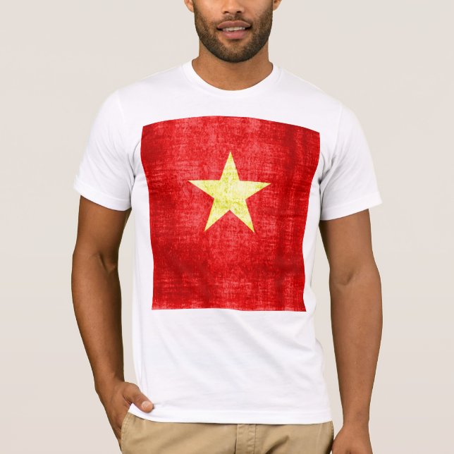 Camiseta Vietnam Flag Vintage (Frente)