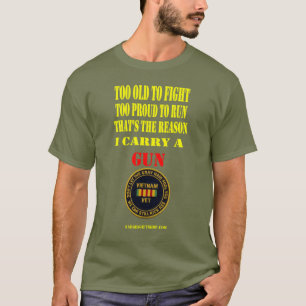 CAMISETA VIETNAM VELHO. , DEMASIADO VELHO PARA LUTAR,