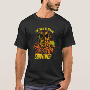 Camiseta VIETNAM VETERAN E AGENT ORANGE SOBVIVOR T Shirt