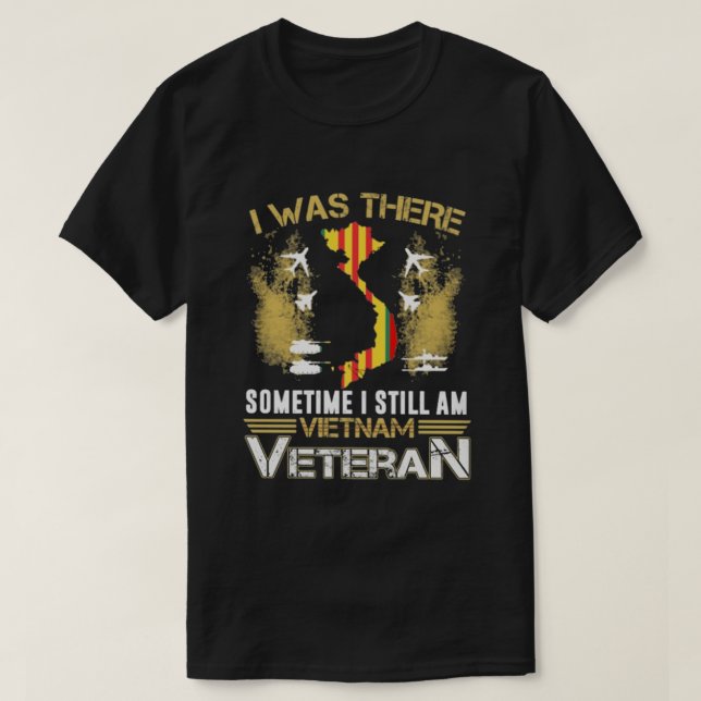CAMISETA VIETNAM VETERAN EU ESTAVA LÁ (Frente do Design)