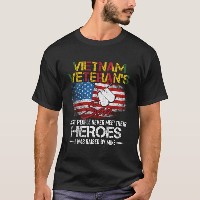 Camiseta Vietnam Veteran'S Son Vietnam Vet (Frente)