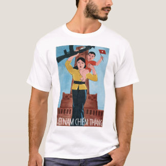 Camiseta VIETNAME GANHA! Propaganda da Guerra do Vietnã da