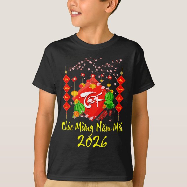 Camiseta Vietnamese Lunar New Year 2026 Tet Viet Chuc Mung  (Frente)