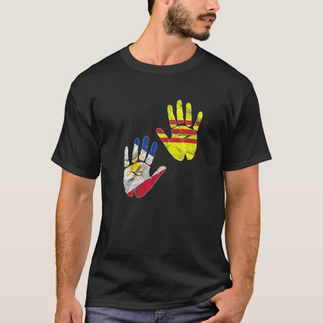 Camiseta Vietnamita Bandeira Vietnamita Filipinas (Frente)