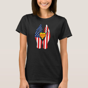Camiseta Vietnamita Bandeira Vnã Nam Cong Hoa Prayer