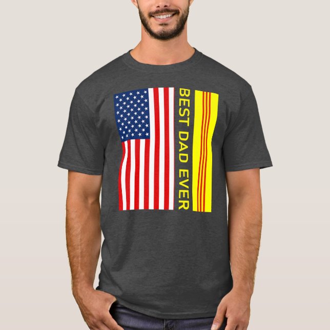 Camiseta Vietnamita VNCH Flag Viet Nam Cong Hoa Best Pai (Frente)