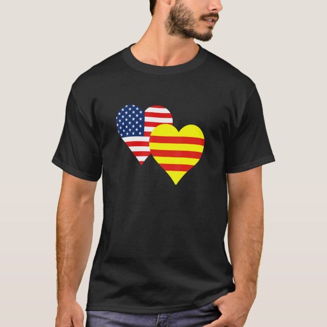 Camiseta Vietnamita Vnch Flag Viet Nam Cong Hoa Heart (Frente)
