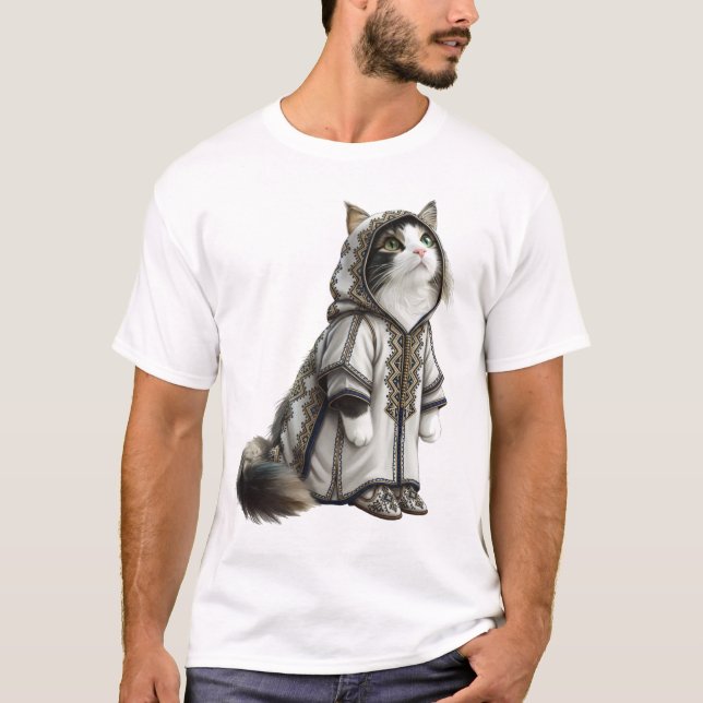 Camiseta View Cat in Authentic Embroidered Selham (Frente)