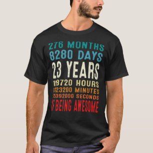 Camiseta Vigésimo Terceiro Aniversário De 23 Anos De Idade