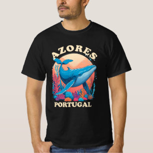 Camiseta Vigia de baleia azul nos Açores