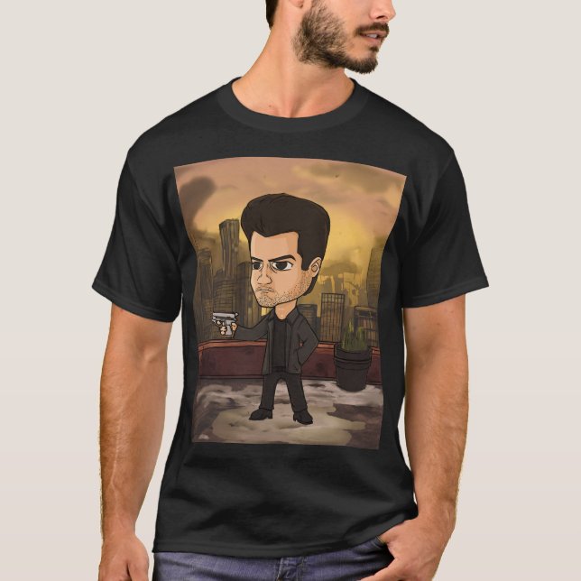 Camiseta Vigilante Chibi Noir (Frente)
