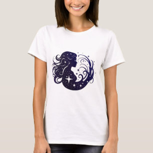 Camiseta Vigro Zodíaco com Elementos Cósmicos e Estrelados