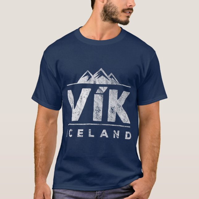 Camiseta Vik Islândia com Glaciares (Frente)