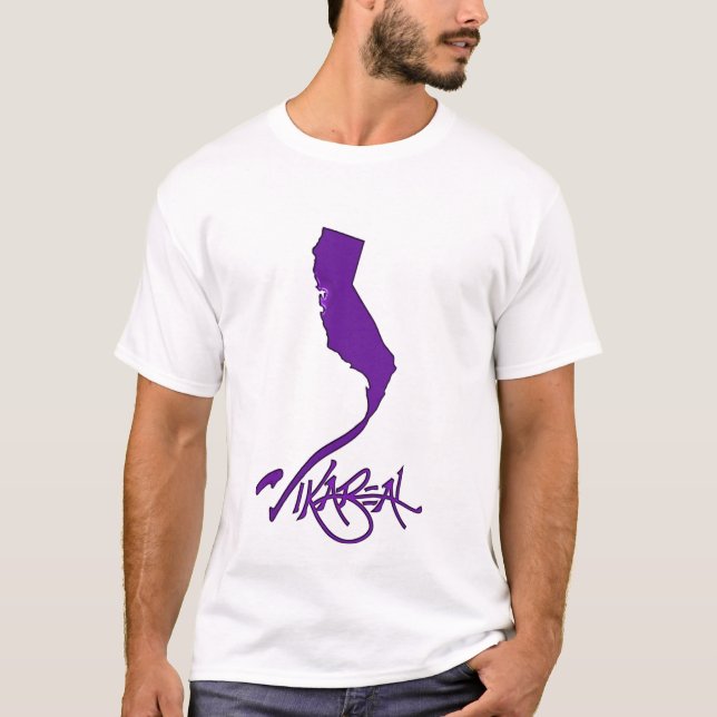 Camiseta Vikareal Califórnia (violeta) (Frente)