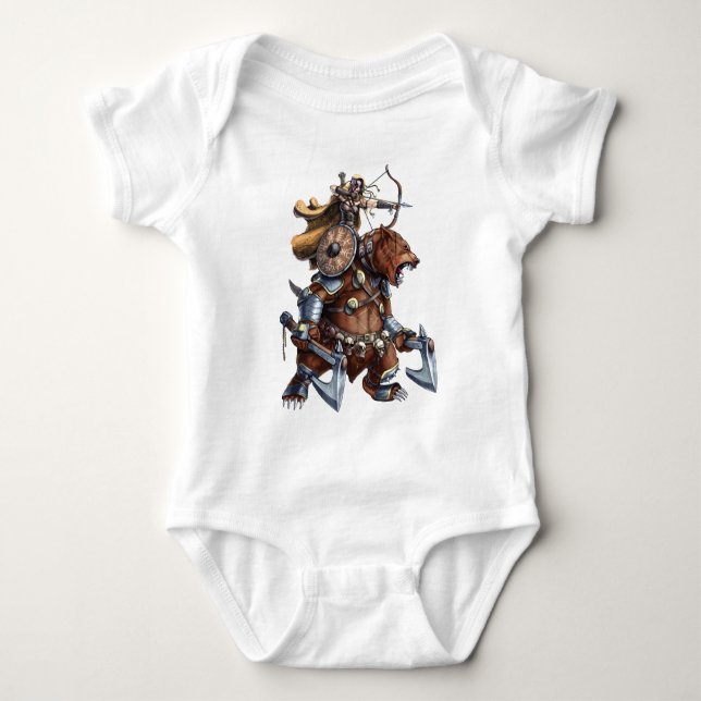Camiseta Viking Archer Fugindo Urso de Guerra (Frente)