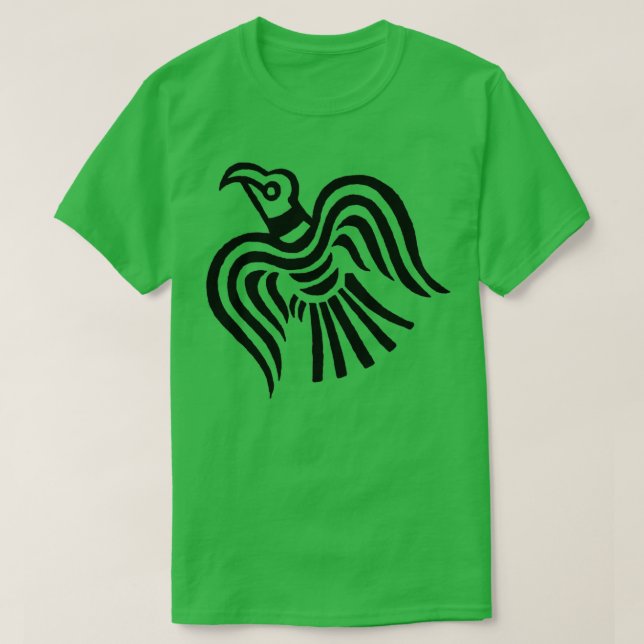 Camiseta Viking Banner Raven Symbol (Frente do Design)