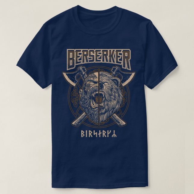 Camiseta Viking Berserker Norse Pagan Bear Warrior Premium (Frente do Design)