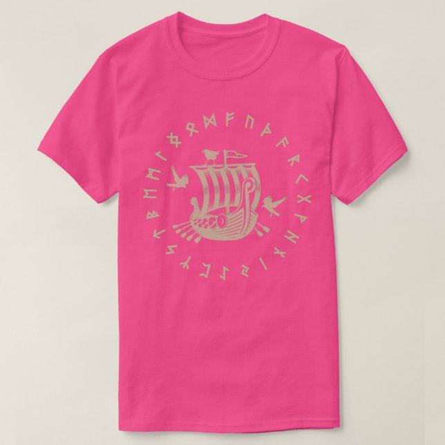 Camiseta Viking Boat Viking Ship Viking Rune (Frente do Design)