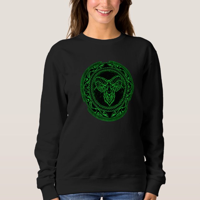 Camiseta Viking Celtic Ram Aries Zodiac  1 (Frente)