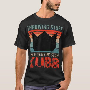 Camiseta Viking Chess Dizendo Jogando Coisas Bebendo Kubb