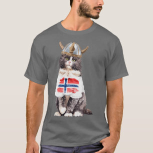 Camiseta Viking de Gatos Florestais Noruegueses