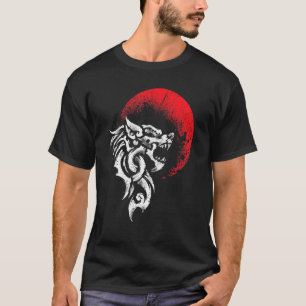 Camiseta Viking Fenrir Monstrous Wolf Norse Mythology Rag