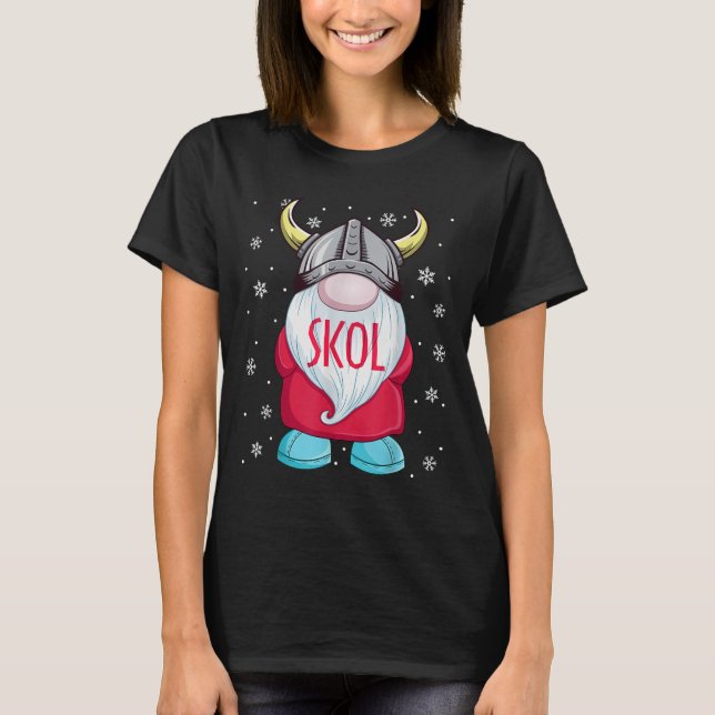 Camiseta Viking Gnomo Skol Natal Norse Pajama Me Viking (Frente)